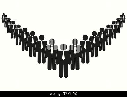Men Icon. Simple flat symbol.Business partners, collegial relations Perfect Black pictogram illustration on white background. Vector illustration eps1 Stock Vector