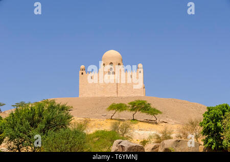 Mausoleum of Aga Khan is the mausoleum of Aga Khan III, Sir Sultan Muhammed Shah, who died in 1957, Aswan Egypt Stock Photo