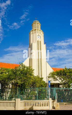 Protestant Church (Protestantse Gemeente van Aruba) at Wilhelminastraat 1, Oranjestad, ArubaOranjestad Aruba Stock Photo