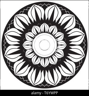 Wheel of lotus. Stock Vector