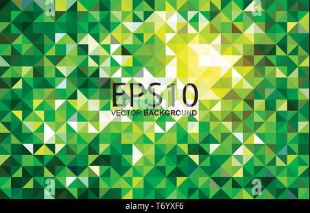 abstract triangle green colorl pattern background Stock Vector