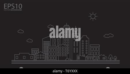 Cityscape. Landscape flat design concept. Stock Vector