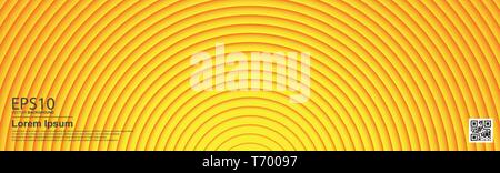 The abstract colorful gradient yellow color circle background. Stock Vector