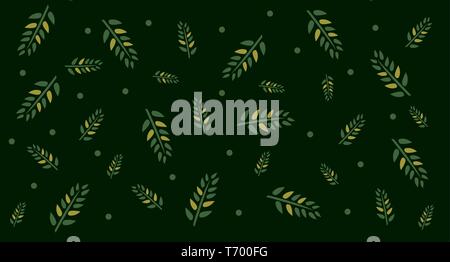 Tropical green leaf pattern background. Poster/Template. Stock Vector