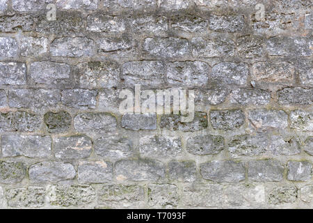 Medieval brick wall as background . texture . Stock Photo