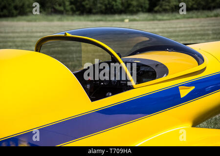 Propeller aircraft Sportflugplatz Wenden Stock Photo