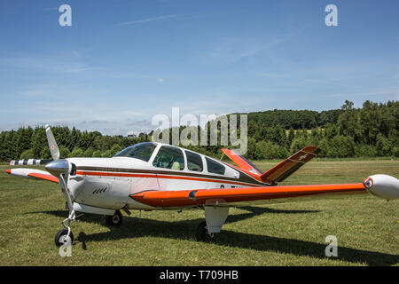 Propeller aircraft Sportflugplatz Wenden Stock Photo