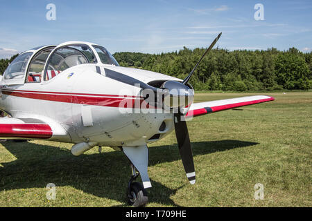 Propeller aircraft Sportflugplatz Wenden Stock Photo