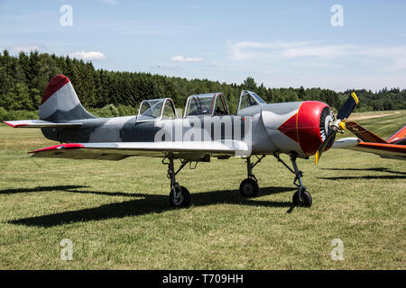 Propeller aircraft Sportflugplatz Wenden Stock Photo