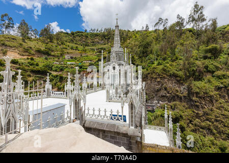 Sanctuary of Las Lajas roofs Ipiales Stock Photo