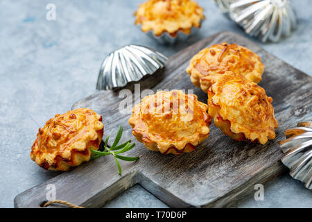 Homemade mincemeat mini pies for breakfast. Stock Photo