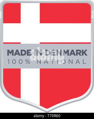 Made In Denmark Graphic And Label. Element Of Impact For The Use You 