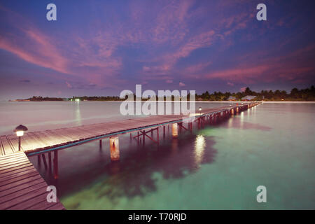 Boardwalk on the beach Stock Photo