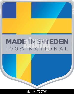 MADE IN SWEDEN Stock Vector