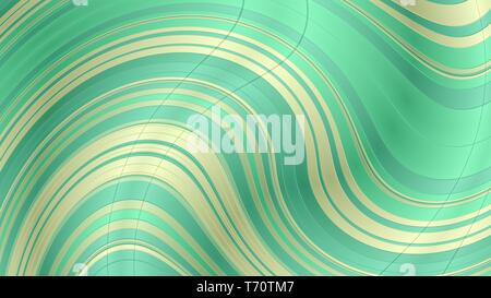 medium aqua marine, tea green and dark sea green abstract wavy wallpaper background. Stock Photo