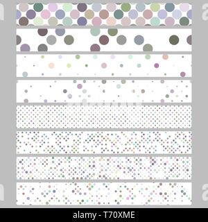 Abstract circle pattern web banner background set Stock Vector