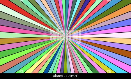 Colorful psychedelic geometrcial explosion concept background - vector graphic Stock Vector