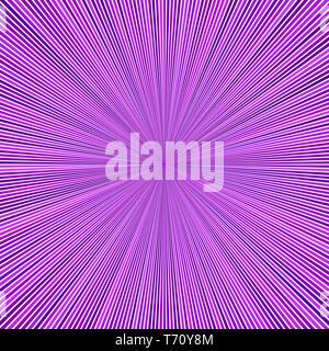 Purple abstract hypnotic starburst background from striped rays Stock Vector