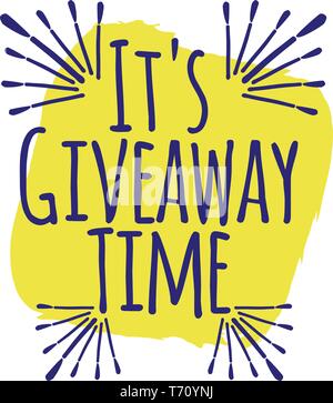 Giveaway banner template. Time for a Giveaway phrase on light ...