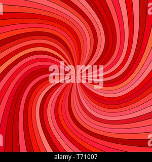 Red abstract hypnotic spiral burst stripe background Stock Vector