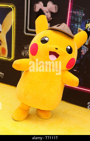 May 2, 2019 - New York City, New York, U.S. - POKEMON attends the US premiere of Pokemon Detective Pikachu held at Military Island Times Square. (Credit Image: © Nancy Kaszerman/ZUMA Wire) Stock Photo