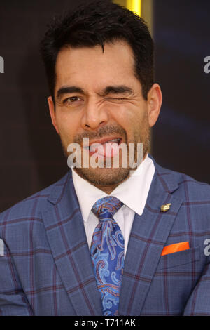 May 2, 2019 - New York City, New York, U.S. - Actor OMAR CHAPARRO attends the US premiere of Pokemon Detective Pikachu held at Military Island Times Square. (Credit Image: © Nancy Kaszerman/ZUMA Wire) Stock Photo