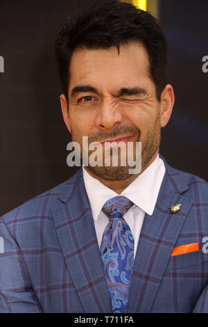 May 2, 2019 - New York City, New York, U.S. - Actor OMAR CHAPARRO attends the US premiere of Pokemon Detective Pikachu held at Military Island Times Square. (Credit Image: © Nancy Kaszerman/ZUMA Wire) Stock Photo