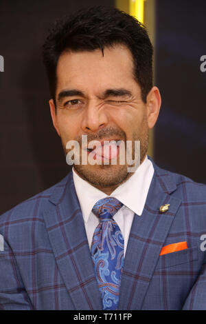 May 2, 2019 - New York City, New York, U.S. - Actor OMAR CHAPARRO attends the US premiere of Pokemon Detective Pikachu held at Military Island Times Square. (Credit Image: © Nancy Kaszerman/ZUMA Wire) Stock Photo