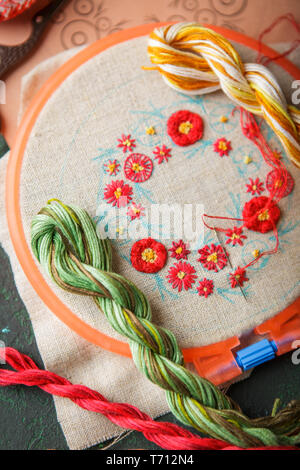 Set for embroidery Stock Photo