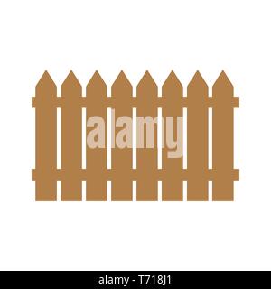 Wooden fence illustration isolated on white background.set icons fence made from vector illustration.eps 10. Stock Vector
