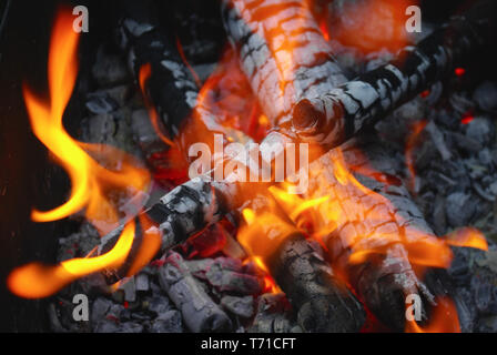 Fire and coals Stock Photo