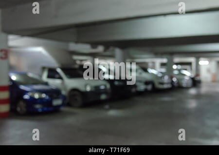 Abstract background blurred car in parking Stock Photo