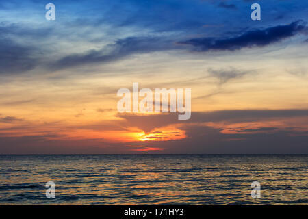 beautiful sunset over the ocean Stock Photo