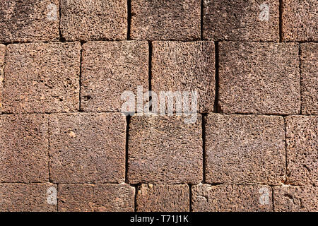 brick wall of sandstone Stock Photo