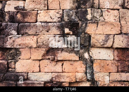 brick wall of sandstone as background Stock Photo