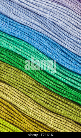 Multicolored wool - abstract fashion background Stock Photo
