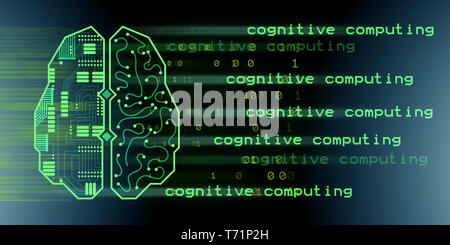 Machine learning and cognitive computing - 3d rendering Stock Photo
