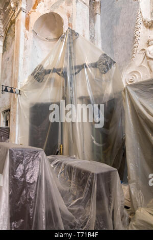 MONTEROSSO, LIGURIA/ITALY  - APRIL 22 : Chapel dedicated to the dead and prayers in Monterosso Liguria Italy on April 22, 2019 Stock Photo