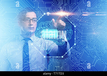 Machine learning concept as modern technology Stock Photo