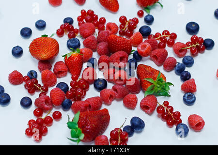 fresh berries on a white background Stock Photo