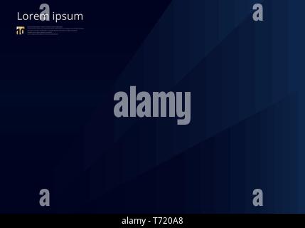 Abstract template dark blue geometric triangles background luxury premium style. Vector illustration Stock Vector