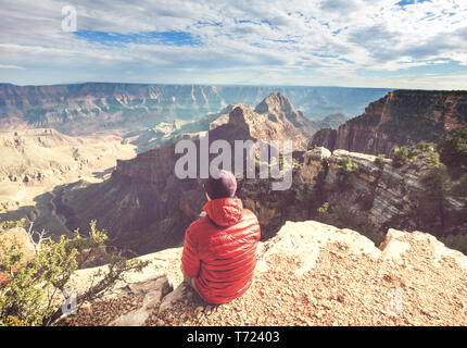 Hike in Grand Canyon Stock Photo - Alamy