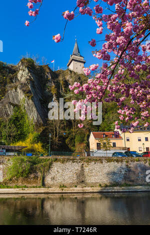 Vianden castle in Luxembourg Stock Photo