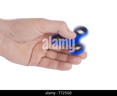 Spinner in hand Stock Photo