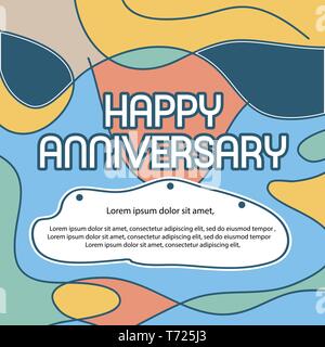 Anniversary stock background. Anniversary background for web, game ,Creative poster, booklet, leaflet, flyer, magazine, invitation card Stock Vector