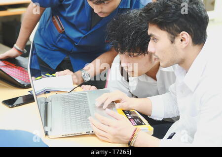 Student Group Computer Science Engineering Group of Asian computer engineering students working together and ...