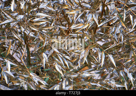 Abstract Textures Of Tree Leafs Made Out Of Aluminum Stock Photo