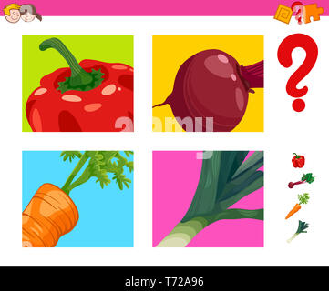 fordel alkohol spørgeskema guess food objects activity game Stock Photo - Alamy