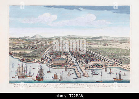 The City of Batavia in the Island of Java. After a hand-coloured print ...