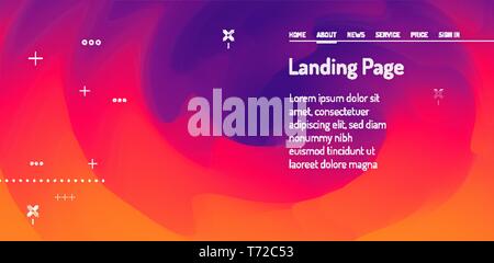 Landing page for website and mobile app. Modern abstract style. Vector web site design template. Stock Vector
